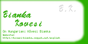 bianka kovesi business card