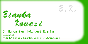 bianka kovesi business card